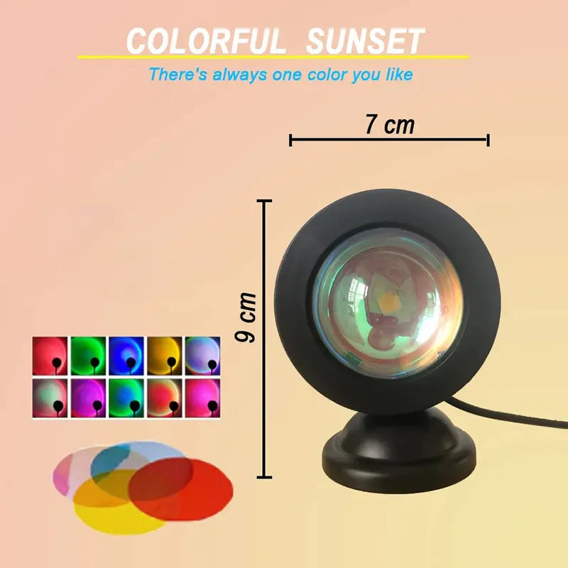 USB sunset lamp projector device