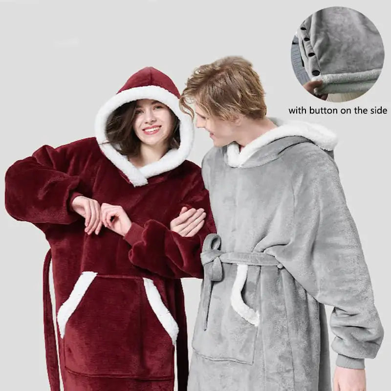 Oversized wearable hooded blanket in multiple colors